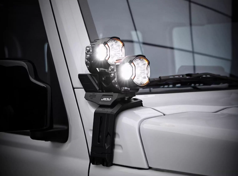 Bộ đèn pha gắn cột A tăng sáng cho Suzuki Jimny JB74