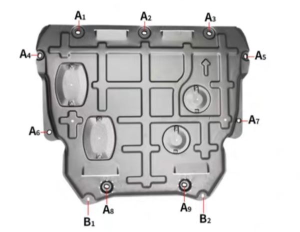 Chắn gầm bảo vệ động cơ volvo xc40 (thép cán nguội 1.7mm)